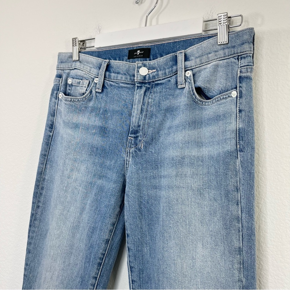 7 FOR ALL MANKIND Dojo Tailorless Jeans size 30 Cowgirl Bootcut - Picture 4 of 10